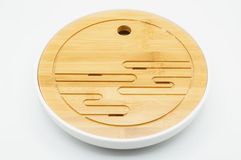 Bamboo Gongfu Tea Tray - White