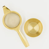 Tea Strainer and cup - Gold